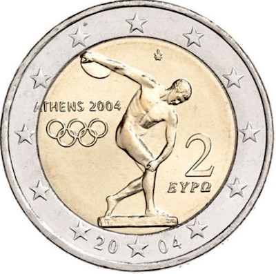2euro giochiOlimpici 2004 ilmamilio