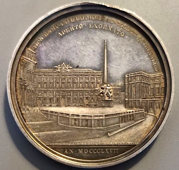 medaglia Quirinale 1867 pioIX ilmamilio
