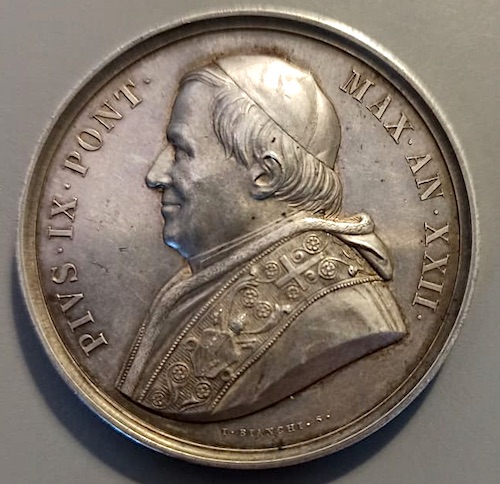 pioIX medaglia 1867 ilmamilio