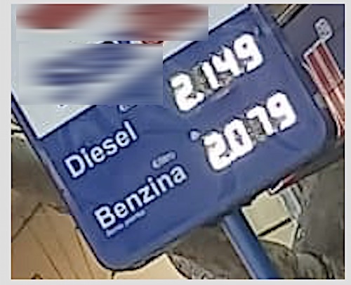 prezzi benzina diesel ilmamilio