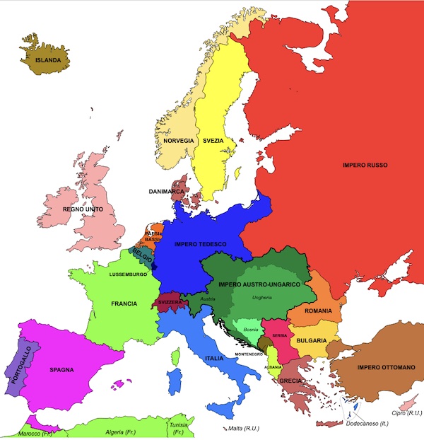 europa 1914 ilmamilio